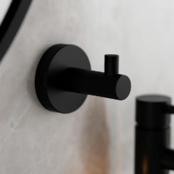 Cabideiro Simples Black Matte Drop