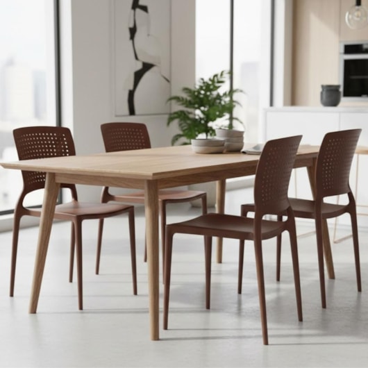 Cadeira Safira em Polipropileno e Fibra de Vidro Terracota Tramontina - Imagem principal - 07e38831-fcae-40eb-91d6-a6eff946d3c2