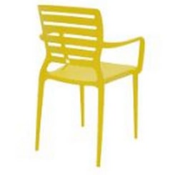 Cadeira Sofia Summa Com Encosto Horizontal E Braços Em Polipropileno E Fibra De Vidro Amarelo Tramontina
