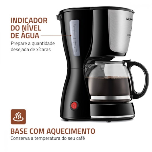 Cafeteira Elétrica C3018 Dolce Arome Preto E Inox Mondial 127V 550W - Imagem principal - 55fc907f-ec6d-40bd-9ece-57827866895d