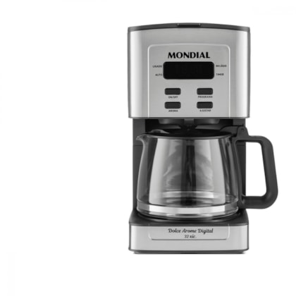 Cafeteira Elétrica C4 Digital Dolce Aroma Preto E Inox Mondial 127V 800W