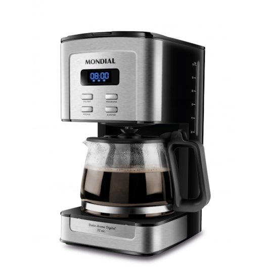 Cafeteira Elétrica C4 Digital Dolce Aroma Preto E Inox Mondial 127V 800W - Imagem principal - b0ecdc31-cb21-48ae-8a38-7c39ebca9a1e