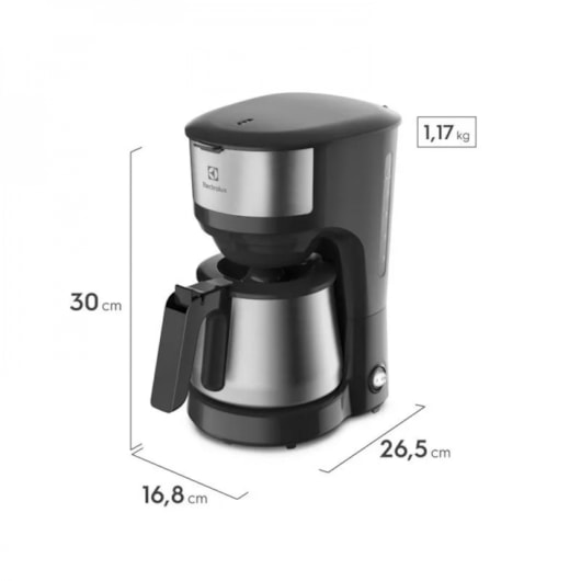 Cafeteira Elétrica Com Jarra Inox  ECM22 Efficient Electrolux 127V - Imagem principal - 58f61c95-0cde-4e3a-82bd-4c73fc76a320