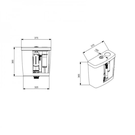 Caixa 3/6 Litros Touchless Harpic Branco Celite - Imagem principal - 91cab448-84f3-450a-85a4-0f8f1c460d8c