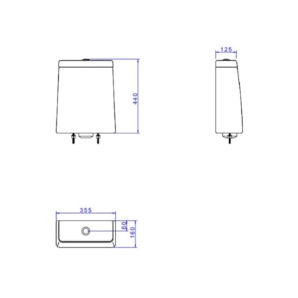 Caixa Acoplada 3/6 Litros Branco Black Mate Deca