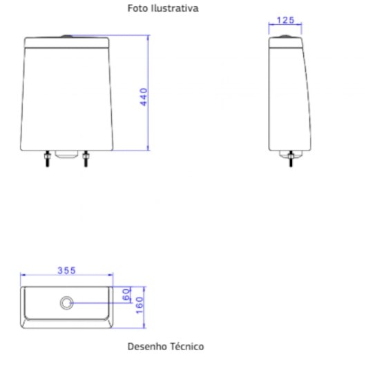 Caixa Acoplada Com Acionamento Duo LK Branco Cromado Deca - Imagem principal - 53211676-1b79-4378-873f-90dea64d1732