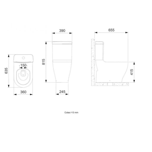 Caixa Acoplada Ecoflush 3/6 Litros Slim Branco Celite - Imagem principal - f02d93e3-6b5a-4ce3-a917-9321a44dd588