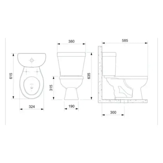 Caixa Acoplada Ecoflush 3/6 Litros Tp Infantil Branco Incepa - Imagem principal - 84627c93-99c8-4141-8575-9546a4d88fc4