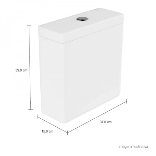 Caixa Acoplada Monocromática Axis/Piano/Living Branca Deca - Imagem principal - 567ef525-75fb-4f78-90d6-d2145c99b615