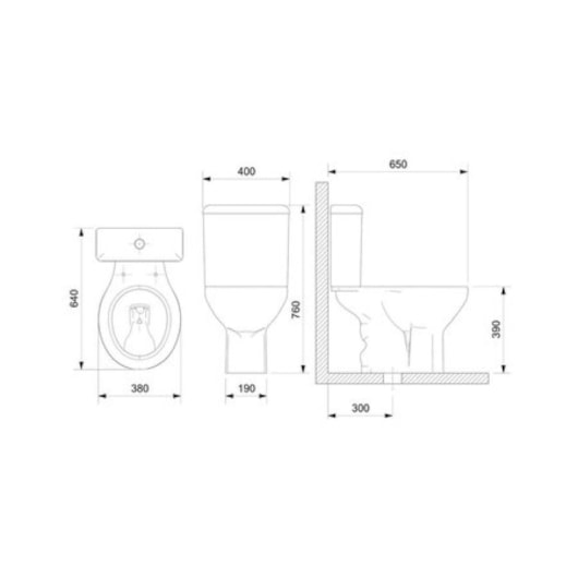 Caixa Acoplada P 3/6 Litros Flamingo/Zip Biscuit Incepa - Imagem principal - 94a08c7a-3208-45ce-bc2b-383637ed4076