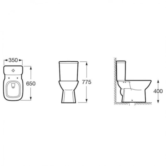 Caixa Acoplada Para Vaso Debba 3,6l Branco Roca - Imagem principal - 180a848d-ae02-4947-81f2-96c161deafbd