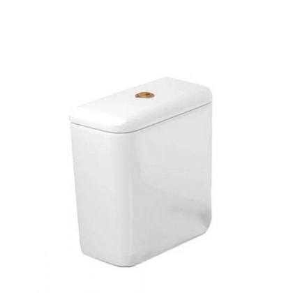 Caixa Acoplada Para Vaso Sanitário Carrara 3/6 Litros Branco/ Gold Matte Deca