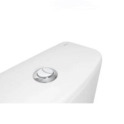 Caixa Acoplada Para Vaso Sanitário com Acionamento Duo Entrada Invertida Izy  Ravena Aspen Flex Branco Deca