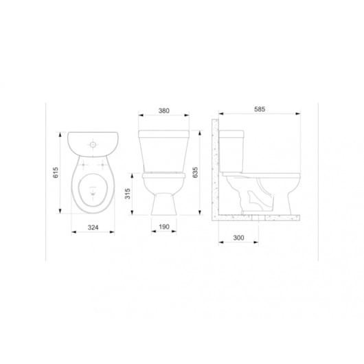 Caixa Acoplada Para Vaso Sanitário Infantil 3/6 Litros Branco Celite - Imagem principal - 9d00f696-8622-4acf-ad82-badf05f7169c