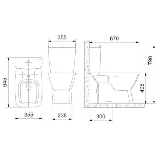 Caixa Acoplada Para Vaso Sanitário Suite 3/6l Branco Incepa - Imagem principal - 4d7d5b55-920b-472b-8db6-a9b541ff8694