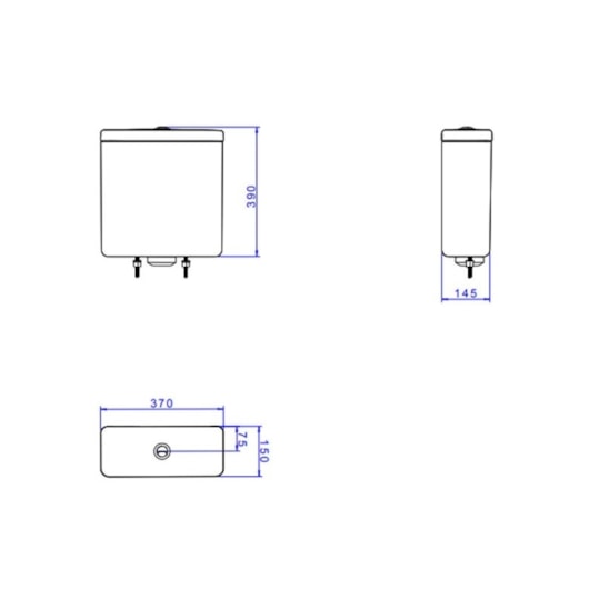 Caixa Acoplada Quadrada 3/6 Litros Marrom Fosco Gold Deca - Imagem principal - 1bf7a164-17af-4f6c-a383-61956f10992d