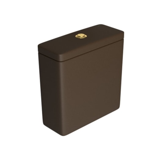 Caixa Acoplada Quadrada 3/6 Litros Marrom Fosco Gold Deca - Imagem principal - 8ecc7178-c932-4105-b8b9-ebf72a77d314