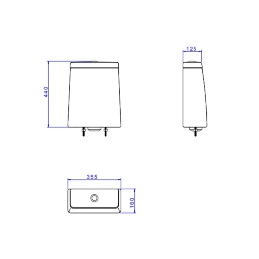Caixa Acoplada Touchless Marrom Fosco Deca - Imagem principal - 4163b38c-5577-47dd-ab1f-72145fb5ddc1