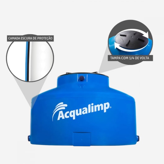 Caixa DÁgua De Polietileno Água Protegida 1750l Acqualimp - Imagem principal - 07af27c8-b060-45ae-a14e-d0d6335f364f