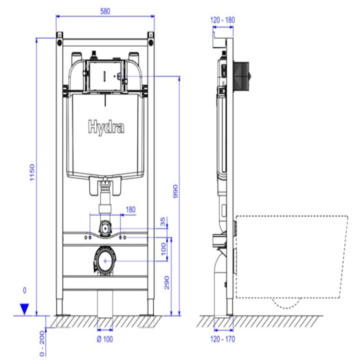 Caixa de Descarga Embutida Mecânica Para Drywall Para Bacia Suspensa Deca - Imagem principal - d4b70efa-0582-4399-a44e-05800295b3ab