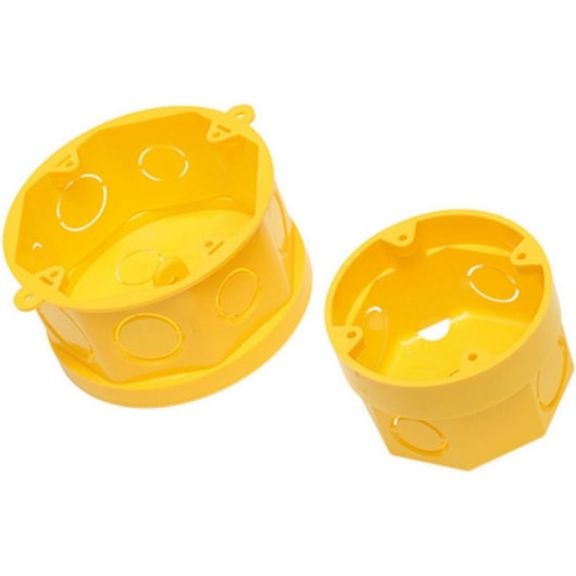 Caixa De Luz Para Eletroduto 4x4 Octogonal Amarela Amanco - Imagem principal - f9d24807-b924-47f6-a998-4660dd43893d
