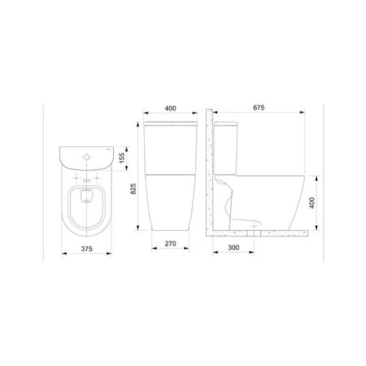 Caixa Para Vaso Sanitário Ecoflush 3/6 Neo Acti Clean Mate Black Incepa - Imagem principal - 712d2b59-8f9f-4337-bee0-b5ed2be6f757