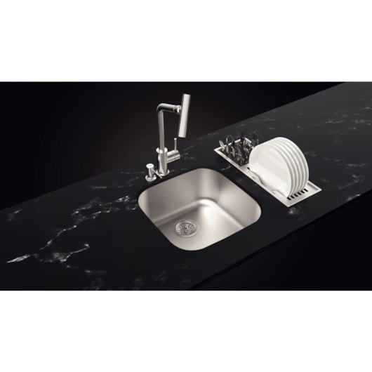 Calha Úmida Em Aço Inox De Sobrepor 45x18cm - Imagem principal - 372ebe74-97cb-44d1-9b5e-0627f901cd99