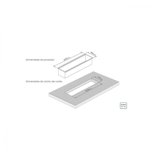 Calha Úmida Para Cuba Scotch Brite Tramontina 60x18cm - Imagem principal - 86cc50a7-57b5-458d-84c1-df4331b6df88