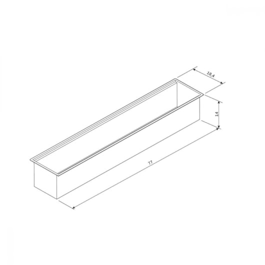 Canal Organizador De Sobrepor Em Aço Inox Scoth Bride Tramontina 75x18cm - Imagem principal - a74da296-5c4a-4177-8605-967918d23cdd
