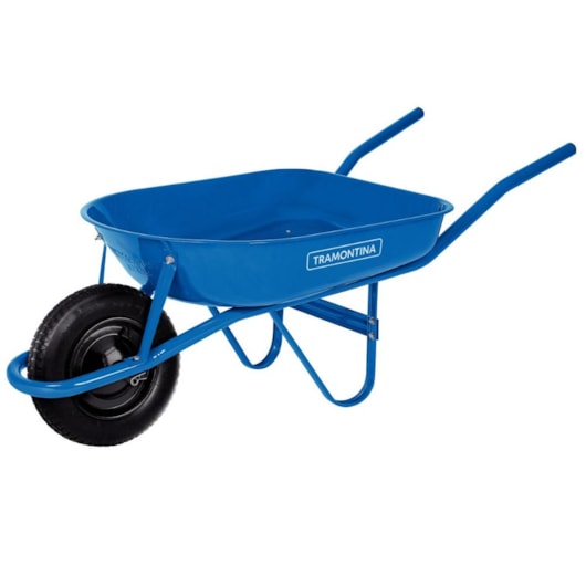 Carrinho De Mão Com Caçamba Rasa Azul 50L Tramontina - Imagem principal - 8f812e9a-113c-491e-886c-f59285f0ef3e