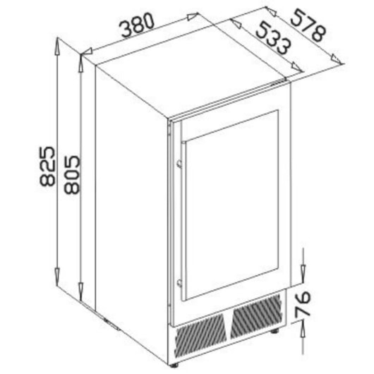 Cervejeira Beer Center 85 Litros Lado Direito Debacco - Imagem principal - d48f9816-97f8-435f-9c02-a45d437fd72a