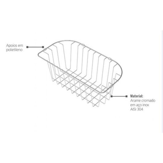 Cesto Aramado para Cubas de Sobrepor e Undermount Aço Inox Tramontina - Imagem principal - ff1ebddf-7f06-4878-8212-8514e87e4308