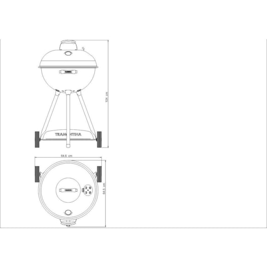 Churrasqueira à Carvão Em Inox Tcp-560 Com Tampa 26500/011 Tramontina - Imagem principal - ee4d2eb1-3def-4c07-a222-9a8afd016a98