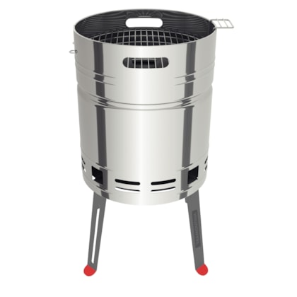 Churrasqueira à Carvão TCP 400 em Aço Inox com Bandeja para Carvão em Aço Esmaltado Tramontina