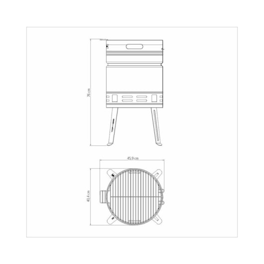 Churrasqueira à Carvão TCP 400 em Aço Inox com Bandeja para Carvão em Aço Esmaltado Tramontina - Imagem principal - 17711c53-bae8-4151-bb1f-f60cdde3a27f