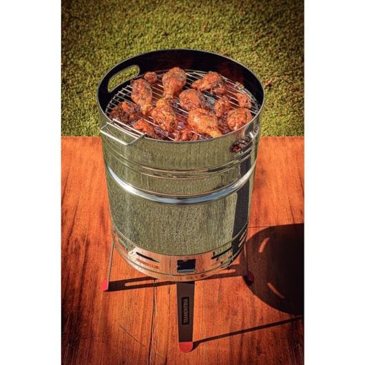 Churrasqueira à Carvão TCP 400 em Aço Inox com Bandeja para Carvão em Aço Esmaltado Tramontina - Imagem principal - 796a0499-b2b5-4f4a-adee-a0d493e36acc