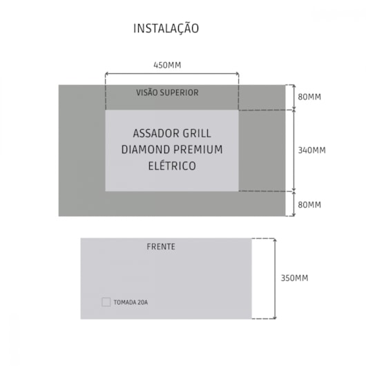 Churrasqueira Grill Elétrica Diamond Premium Com Tampa 220V - Imagem principal - 74006b43-e0b7-48f7-a8e9-cb5c6599d8e1