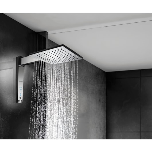 Chuveiro Acqua Century Digital Preto Com Cromado 127V 5500W Lorenzetti - Imagem principal - f0c3b3fb-a362-4261-8fa6-dfafaf8405d5