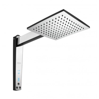 Chuveiro Acqua Century Preto Com Cromado 220V 6800W Lorenzetti