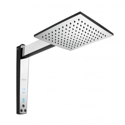 Chuveiro Acqua Century Preto Com Cromado 220V 7500W Lorenzetti - Imagem principal - ba0cfb92-0b4b-4b52-9bb6-556d010b3b00