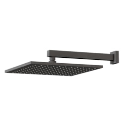 Chuveiro Articulado De Parede Metal Eros 1/2 Preto Fosco Fani
