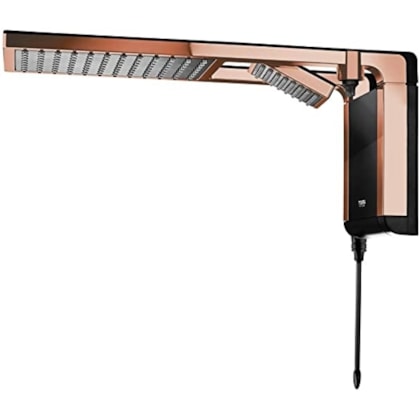 Chuveiro De Parede Acqua Duo Lorenzetti Black/ Rose Gold 127v/5500w