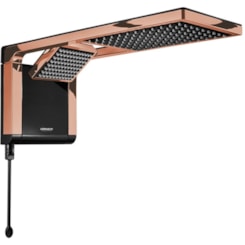 Chuveiro De Parede Acqua Duo Lorenzetti Black/ Rose Gold 127v/5500w