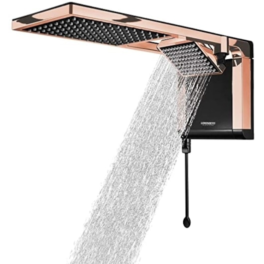 Chuveiro De Parede Acqua Duo Lorenzetti Black/ Rose Gold 220v/6800w - Imagem principal - 231db3ff-ae92-4583-95dc-396f78548547