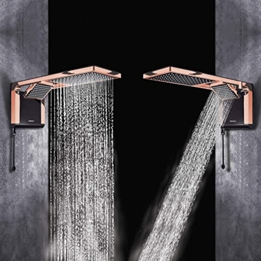 Chuveiro De Parede Acqua Duo Lorenzetti Black/ Rose Gold 220v/6800w - Imagem principal - e85f75b1-9d9a-4a8c-8d12-60069766d0e4