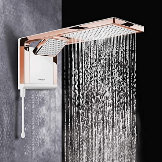 Chuveiro De Parede Acqua Duo Lorenzetti Branco/ Rose Gold 127v/5500w - Imagem principal - eb395f98-5a2b-4e96-b9b1-d601d03f4522