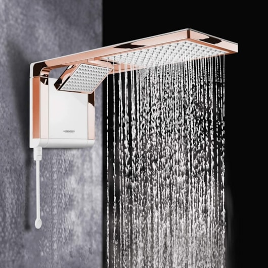 Chuveiro De Parede Acqua Duo Lorenzetti Branco/ Rose Gold 220v/7800w - Imagem principal - b9de877b-47fc-438d-801f-24e0a80a0cfe