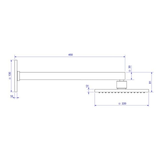 Chuveiro De Parede Quadrado Acqua Plus Com Tubo Cromado Deca - Imagem principal - 0c0ace00-a47d-49f2-91e9-1cde7d3d3e77