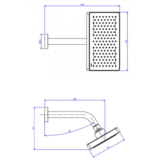 Chuveiro De Parede Quadrado Com Desviador Flex Plus Cromado Deca - Imagem principal - a35b2ef7-ffaa-4915-b828-9a9f728ead95