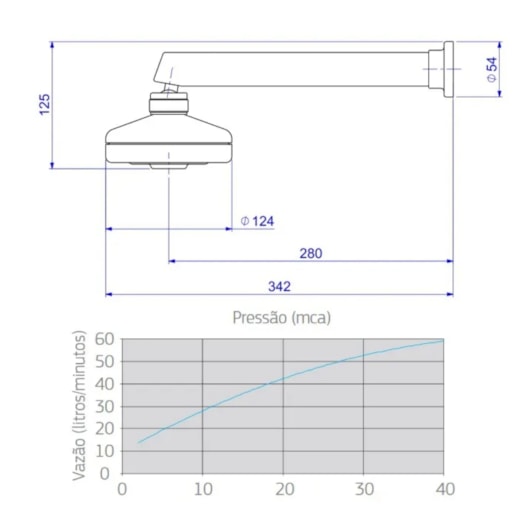 Chuveiro De Parede Redondo Acqua Plus Com Tubo 1990 Cromada Deca - Imagem principal - 5eb48908-6719-4db8-b862-d5234c07f6f7